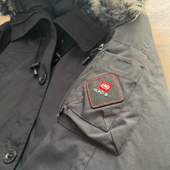 ECKO RED Women’s Black Parka Coat XL Down Filled - Picture 3 of 9